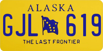 AK license plate GJL619
