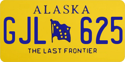 AK license plate GJL625