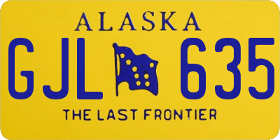 AK license plate GJL635