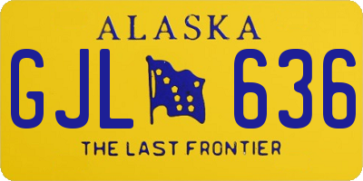 AK license plate GJL636