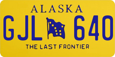 AK license plate GJL640