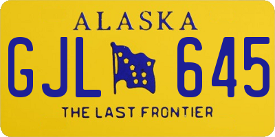 AK license plate GJL645