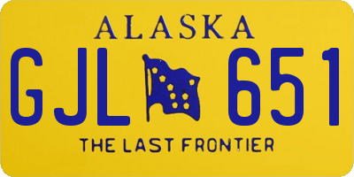 AK license plate GJL651
