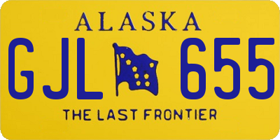 AK license plate GJL655