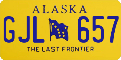 AK license plate GJL657
