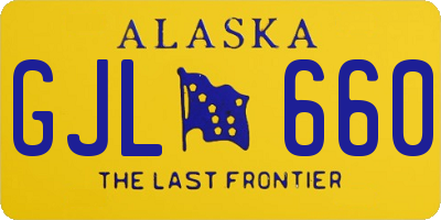 AK license plate GJL660