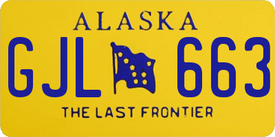 AK license plate GJL663