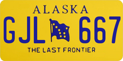 AK license plate GJL667