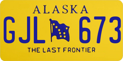 AK license plate GJL673