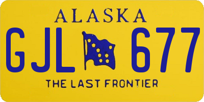 AK license plate GJL677