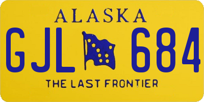 AK license plate GJL684