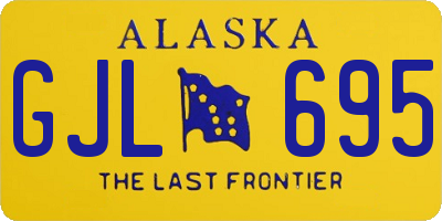 AK license plate GJL695