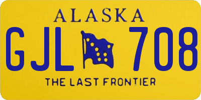 AK license plate GJL708
