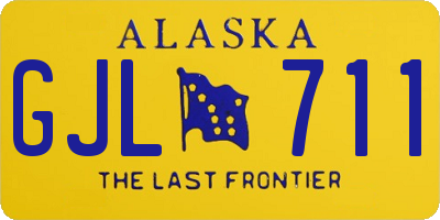 AK license plate GJL711