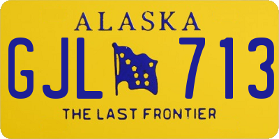 AK license plate GJL713