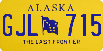 AK license plate GJL715