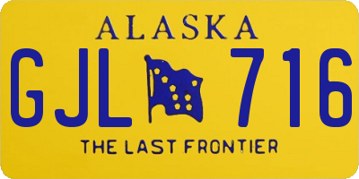 AK license plate GJL716