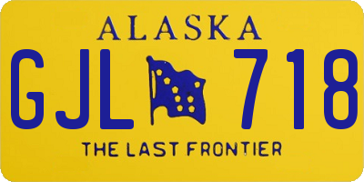 AK license plate GJL718