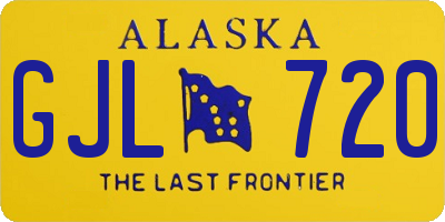 AK license plate GJL720