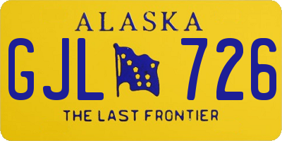 AK license plate GJL726