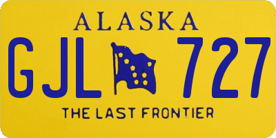 AK license plate GJL727