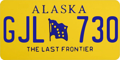 AK license plate GJL730