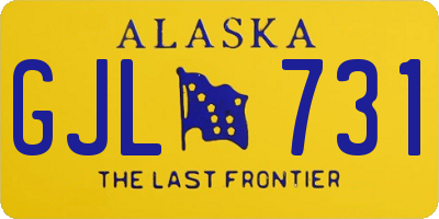 AK license plate GJL731