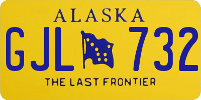 AK license plate GJL732