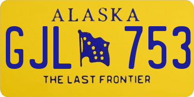 AK license plate GJL753