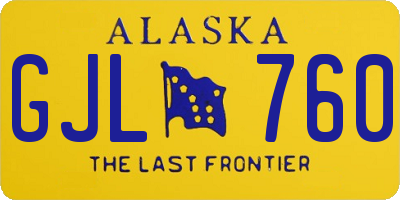 AK license plate GJL760