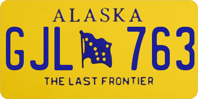 AK license plate GJL763