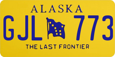 AK license plate GJL773