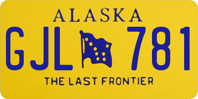 AK license plate GJL781