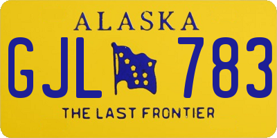 AK license plate GJL783