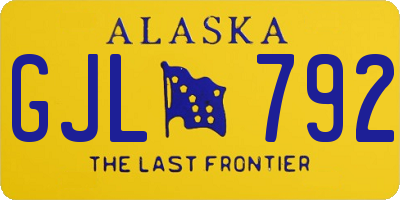 AK license plate GJL792