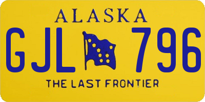 AK license plate GJL796
