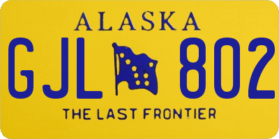 AK license plate GJL802