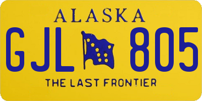 AK license plate GJL805