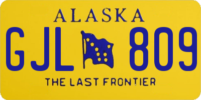 AK license plate GJL809