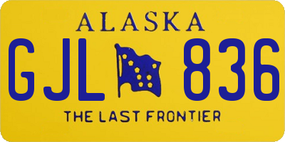AK license plate GJL836