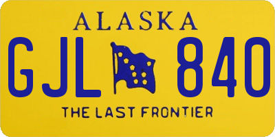 AK license plate GJL840