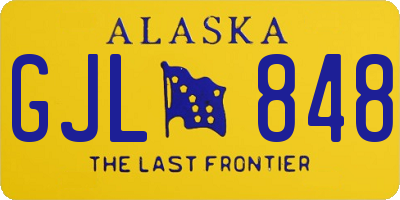 AK license plate GJL848