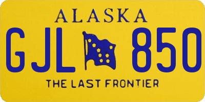 AK license plate GJL850