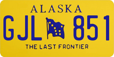 AK license plate GJL851