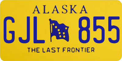 AK license plate GJL855