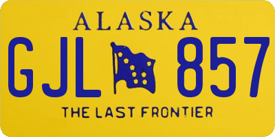 AK license plate GJL857