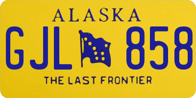 AK license plate GJL858
