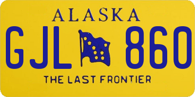 AK license plate GJL860