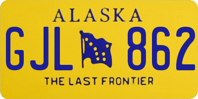AK license plate GJL862