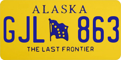 AK license plate GJL863